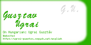 gusztav ugrai business card
