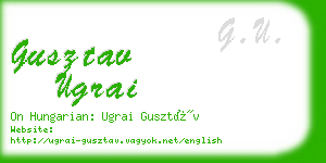 gusztav ugrai business card